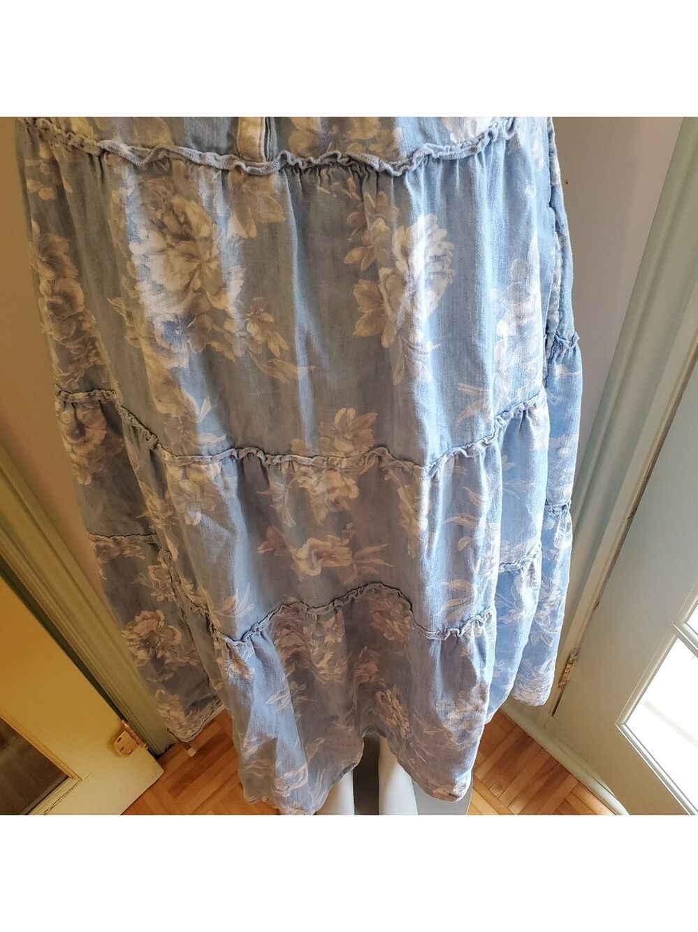 Old Navy Floral Frilled Cottagecore Nightgown Styled Maxi Sun Dress - Picture 3 of 10